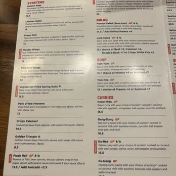Ben Thai Cafe - Menu (4/13/25) - Thai Near Me - San Francisco, California