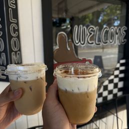 Biscoff latte and horchata latte! Both so good, but horchata definitely takes the cake! Definitely coming back when I'm in the area! Biscoff latte and horchata latte! Both so good, but horchata definitely takes the cake! Definitely coming back when I'm in the area!