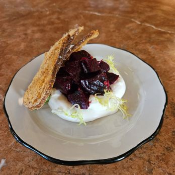 Corsica - Beet salad on a bed of Labneh - Wine Bars Near Me - Denver, Colorado