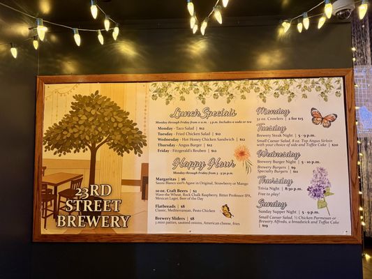 Menu photo 1 23rd Street Brewery Lawrence, KS