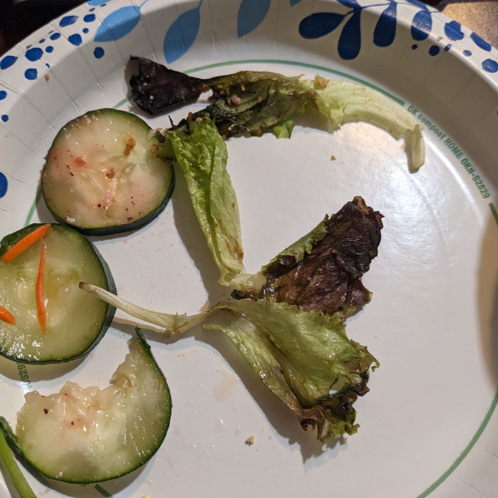 Slim Chickens - Wilted, hot salad leaves as I dug into the entree. - Southern Near Me - Memphis, Tennessee Slim Chickens - Wilted, hot salad leaves as I dug into the entree. - Southern Near Me - Memphis, Tennessee
