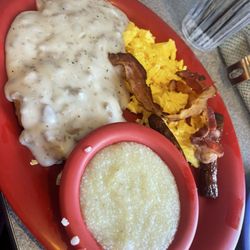 Carolina's Diner - Biscuits and gravy, eggs, bacon, grits