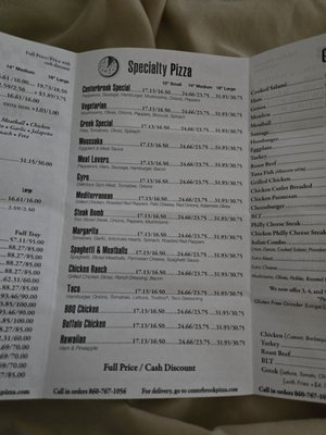 Menu photo 2 Centerbrook Pizza Centerbrook, CT Menu photo 2 Centerbrook Pizza Centerbrook, CT