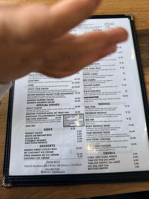 Menu photo 2 Thai Hot Elk Grove, CA