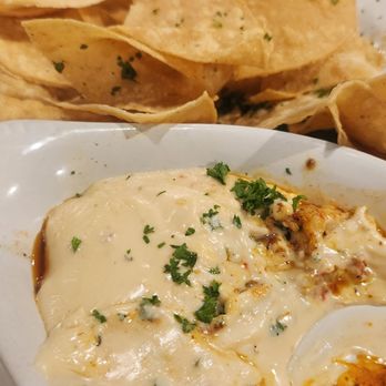 Railroad Seafood & Brewery - Boch queso with crayfish roux - Seafood Near Me - Robstown, Texas Railroad Seafood & Brewery - Boch queso with crayfish roux - Seafood Near Me - Robstown, Texas