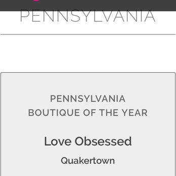 Love Obsessed - Congrats on boutique of the year!! - Women's Clothing Near Me - Souderton, Pennsylvania Love Obsessed - Congrats on boutique of the year!! - Women's Clothing Near Me - Souderton, Pennsylvania