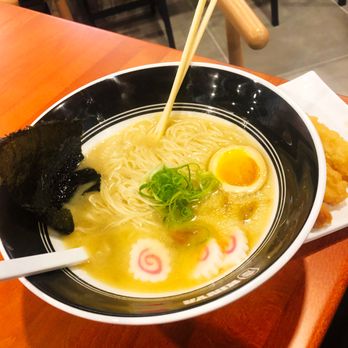 Kinya Ramen - Shrimp tempura ramen with straight noodles. Three tempura shrimp are served on the side. Full description in the menu photos. - Sushi Bars Near Me - Gainesville, Florida