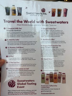 Menu photo 1 Sweetwaters Coffee & Tea Shelby Township, MI Menu photo 1 Sweetwaters Coffee & Tea Shelby Township, MI