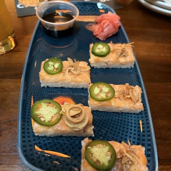 Recreation - Spicy Crispy Salmon - Cocktail Bars Near Me - New York, New York