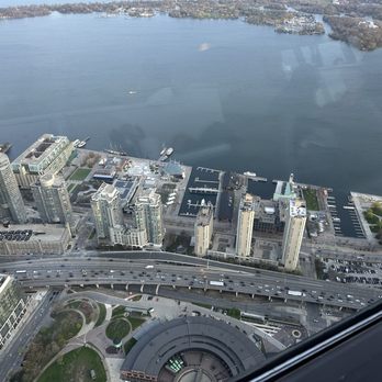 360 Restaurant - View of the harbor- can see Amsterdam Brewhouse in the middle - Canadian (New) Near Me - Toronto, Ontario
