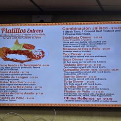 Menu: Entrees