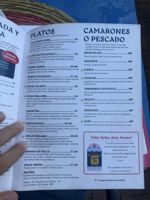 Menu photo 5 Blue Agave Club Pleasanton, CA