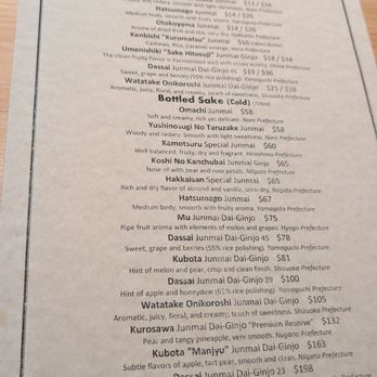 Wataru - Drinks menu (backside) - Sushi Bars Near Me - Seattle, Washington Wataru - Drinks menu (backside) - Sushi Bars Near Me - Seattle, Washington