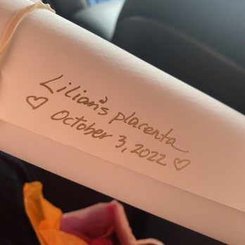 Zoe Bella - Labeled placenta art work - Doulas Near Me