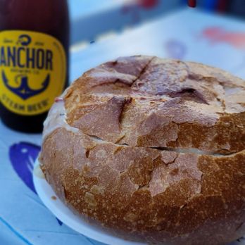 Chowders - Clam Chowder in a sourdough bread bowl - Seafood Near Me - San Francisco, California