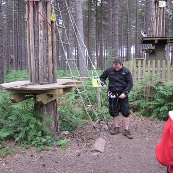 Go Ape - Our instructor, Andy, training us. - Climbing Near Me - Mansfield, NTT