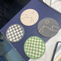 Hands On Pottery - Made some coasters!