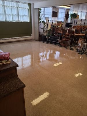 Strip and wax - Removal of old wax and apply new finish coats.
