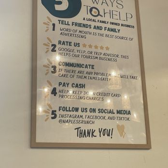 Naples Brunch - Ways to say Thank you.. Great Food and Service - Breakfast & Brunch Near Me - Naples, Florida