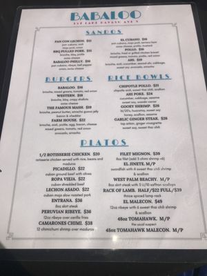 Menu photo 3 BaBaLoo Lounge Lake Havasu City, AZ