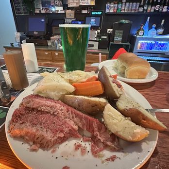 Shanahan's Pub & Grill - Traditional St Patrick's day meal. Corned beef, cabbage, carrots and potatoes. Follow up with a green beer. Who could ask for anything else? - Pubs Near Me - Vancouver, Washington Shanahan's Pub & Grill - Traditional St Patrick's day meal. Corned beef, cabbage, carrots and potatoes. Follow up with a green beer. Who could ask for anything else? - Pubs Near Me - Vancouver, Washington
