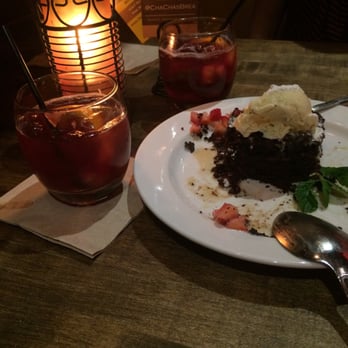 Cha Cha's Latin Kitchen - House Made Sangria and the Chocolate Decadent Brownie. - Bars Near Me - Brea, California Cha Cha's Latin Kitchen - House Made Sangria and the Chocolate Decadent Brownie. - Bars Near Me - Brea, California