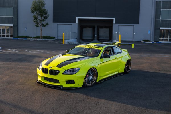 SEMA Build Widebody M6 - Inozetek Racing Yellow - This widebody M6 was built for SEMA, we helped the owner to get the best result on wrapping.