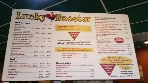 Menu photo 1 Lucky Rooster Coffee Shop Oregon City, OR Menu photo 1 Lucky Rooster Coffee Shop Oregon City, OR