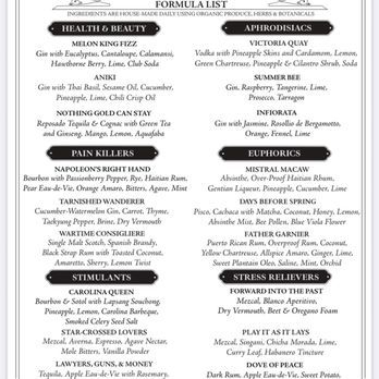 Apothéke - Menu - Cocktail Bars Near Me - Los Angeles, California