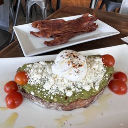 Avo Toast and Bacon