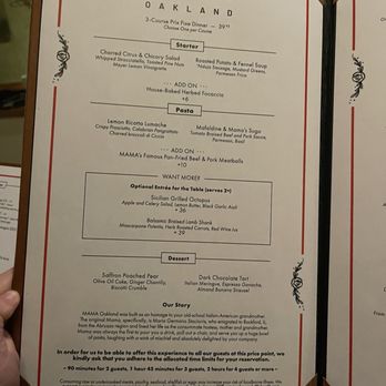 MAMA Oakland - Menu - Italian Near Me - Oakland, California