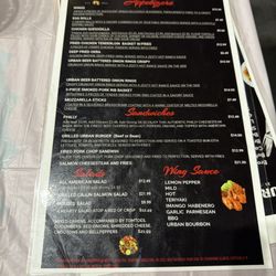 Urban Pub - Menu