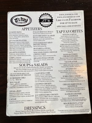 Menu photo 3 JT's Corner Tap & Eatery Carol Stream, IL