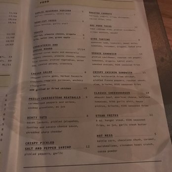 Hide - Very small dinner menu and some items are no longer available :/ - Cocktail Bars Near Me - Dallas, Texas