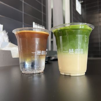 Yihui Coffee - Espresso tonic and match latte with jasmine syrup - Coffee & Tea Near Me - Monterey Park, California Yihui Coffee - Espresso tonic and match latte with jasmine syrup - Coffee & Tea Near Me - Monterey Park, California