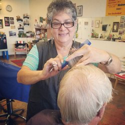Hoffmantown Barbershop - Mary in action!
