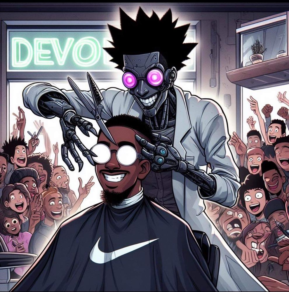Devo Cutting up Logo