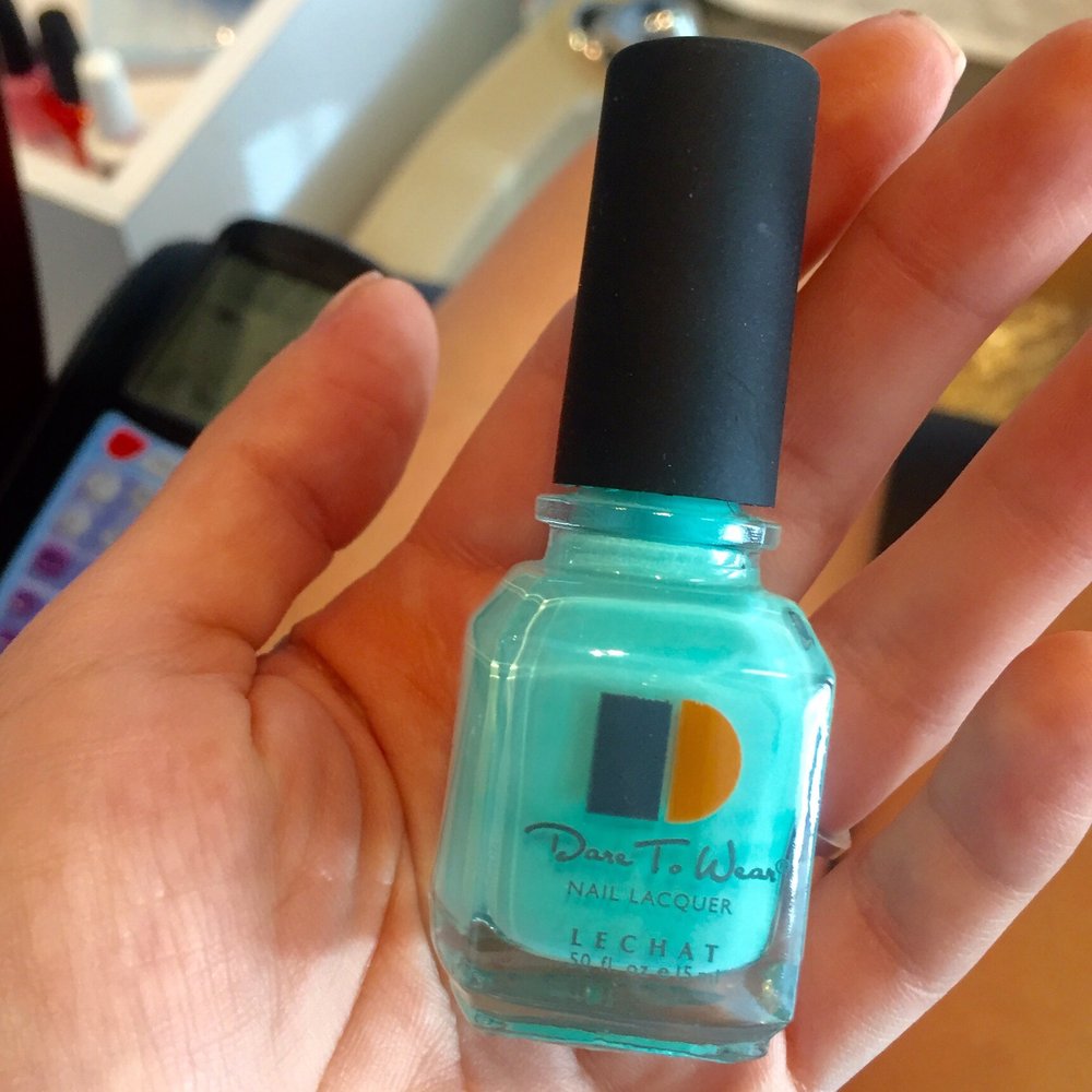 Q Nails Lounge - Color: Moon river, very appropriate for my anniversary month. This was the song I walked down the aisle to. With my Tiffany ring - Nail Salons Near Me - El Paso, Texas