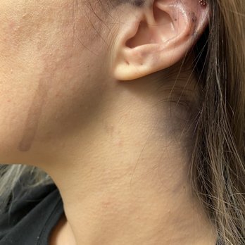 Undone Hair Salon - Dye on her face! - Hair Salons Near Me - Boise, Idaho Undone Hair Salon - Dye on her face! - Hair Salons Near Me - Boise, Idaho