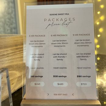 Serene Sweet Pea - Package pricing November 2023 - Massage Therapy Near Me - Castle Rock, Colorado Serene Sweet Pea - Package pricing November 2023 - Massage Therapy Near Me - Castle Rock, Colorado