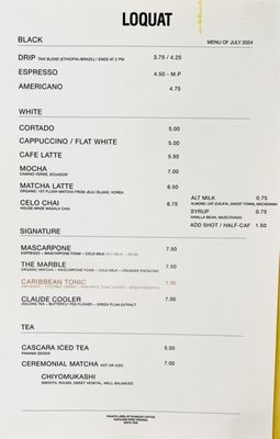 Menu photo 8 Loquat Coffee Los Angeles, CA Menu photo 8 Loquat Coffee Los Angeles, CA