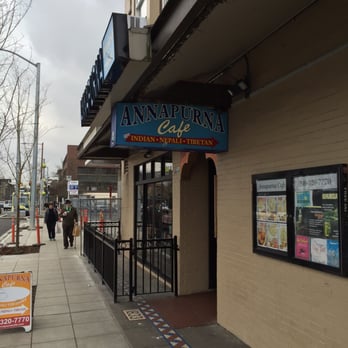 Annapurna Cafe - The unassuming blue sign out front. - Indian Near Me - Seattle, Washington