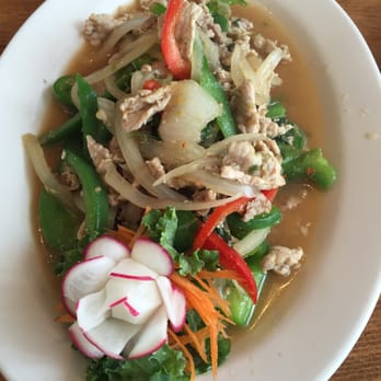 Thai Essence - Pad ga prow with pork - Thai Near Me - West Lafayette, Indiana Thai Essence - Pad ga prow with pork - Thai Near Me - West Lafayette, Indiana