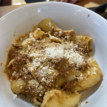 Pastaru Pastificio - Paccheri with bolognese - Italian Near Me - Mineola, New York