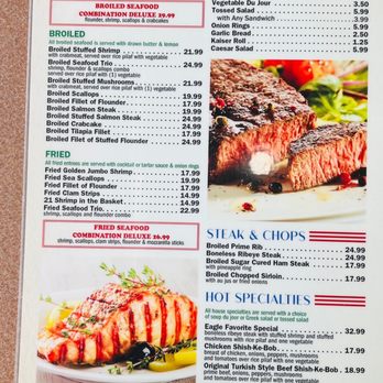 Eagle Diner - Menu of Seafood, Steaks and Hot Specialties - Desserts Near Me - Pine Hill, New Jersey Eagle Diner - Menu of Seafood, Steaks and Hot Specialties - Desserts Near Me - Pine Hill, New Jersey