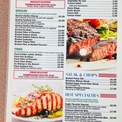 Eagle Diner - Menu of Seafood, Steaks and Hot Specialties