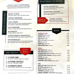Strang Bar - Bar Menu (1 of 2)