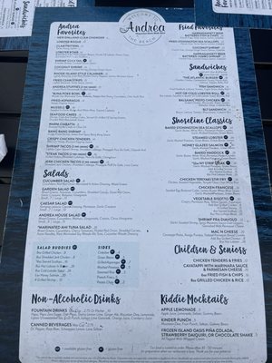 Menu photo 5 Andrea  Beach Bar Westerly, RI