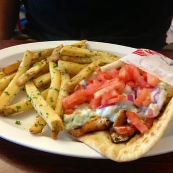 Mikonos Grill - Salmon gyro special - Greek Near Me - Milpitas, California Mikonos Grill - Salmon gyro special - Greek Near Me - Milpitas, California