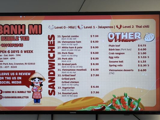 Menu photo 2 Banh Mi & Bubble Tea Cranston, RI